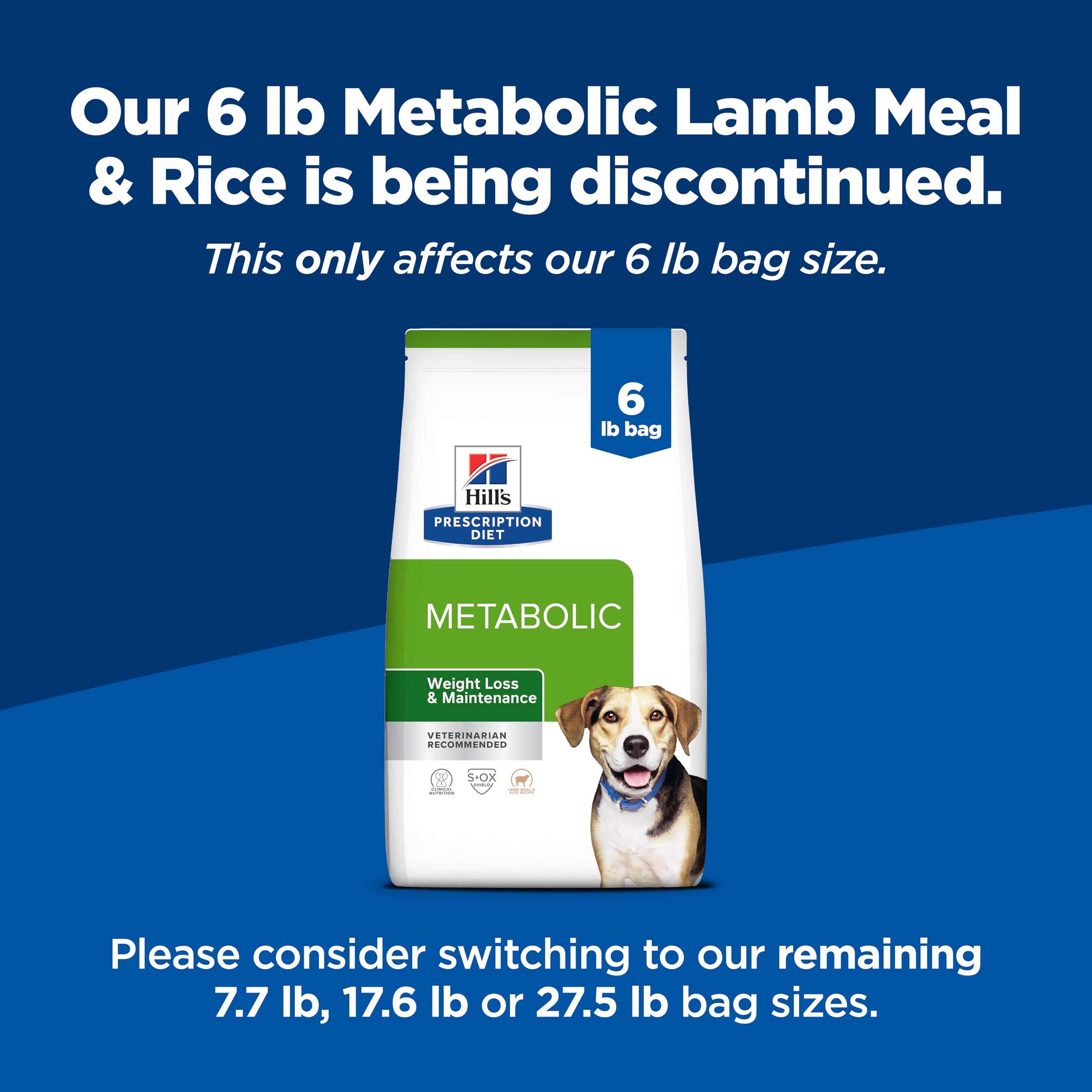 Hill'S Prescription Diet Metabolic Canine Dry Dog Food, 6-Lb Bag